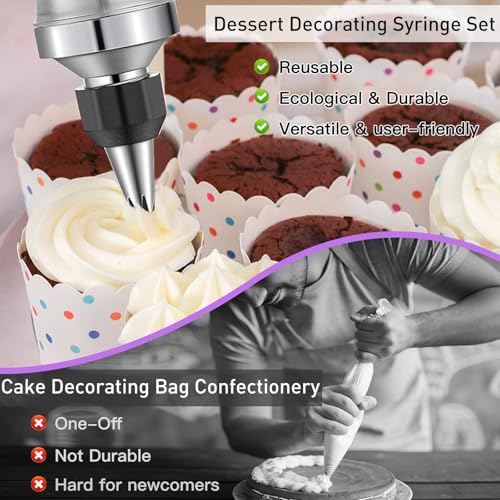 Frosting Piping Tips Kit, 34Pcs Stainless Steels Cake Decorating Tools