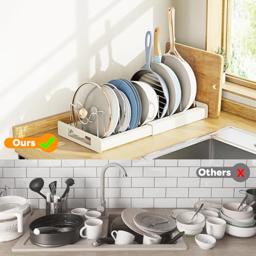 Dayacoco Pot and Pan Organizer, Expandable Pot Organizers Inside Cabinet - size: 2pcs