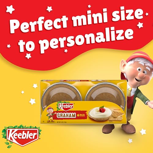 Keebler Ready Crust Mini Graham Cracker Pie Crusts, Premade Pie Crusts For Baking And No-Bake, 6 ct - size: 4 Ounce (Pack of 6)