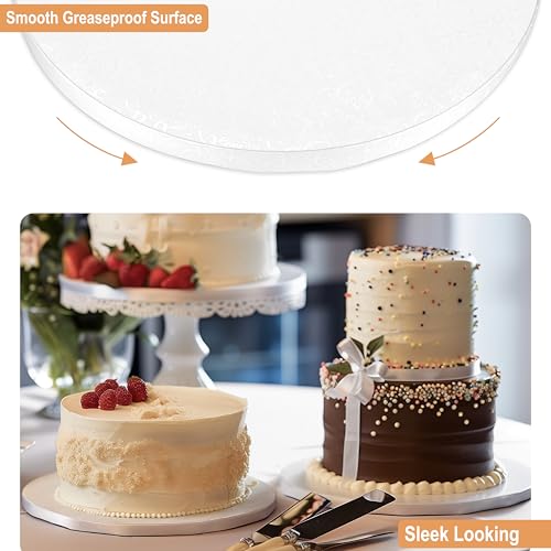 Cake Board Drums 8, 10 & 12 Inch (9 Pack) in Silver, Gold & Black Color - color: Silver + Gold + Black
