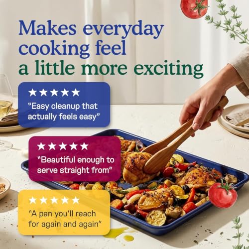Great Jones Nonstick and Non Toxic Half Sheet Pan 18.5" x 13.5" (Raspberry) - color: Raspberry, size: Holy Sheet (18.5" x 13.5")