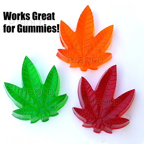 Marijuana Leaf Silicone Trays for Chocolate Gummies Party Novelty Gift Mold with Dropper, 3 Pack - size: 3pk with dropper