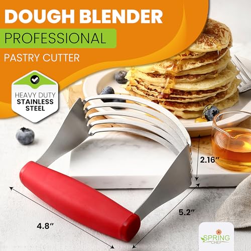 Spring Chef XL Pastry Blender, Durable Dough Blender For Baking - Red - color: Red, size: XL | Classic