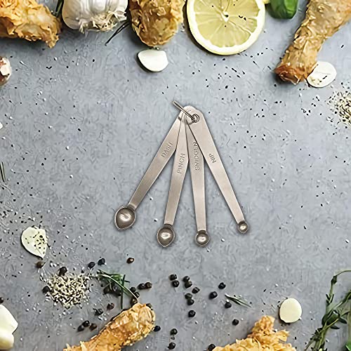 2PCS 1/64tsp(NIP) Tiny Measuring Spoon, Small Stainless Steel Teaspoon - size: 1/64 Tsp | 0.08 mL | 0.08 cc