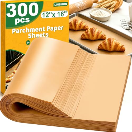 300 Pcs Parchment Paper Sheets for Baking,12x16 Inch Baking Paper - size: 300pcs - 12x16in