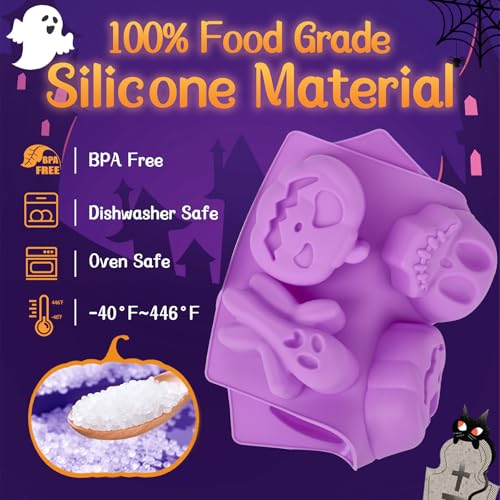 Halloween Chocolate Silicone Molds, 5Pcs