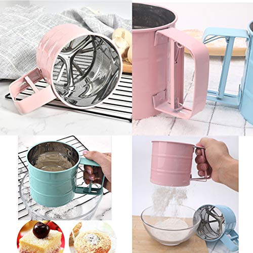 Flour Sifter, Baking Sifter Cup, Flour Strainer - color: Silver