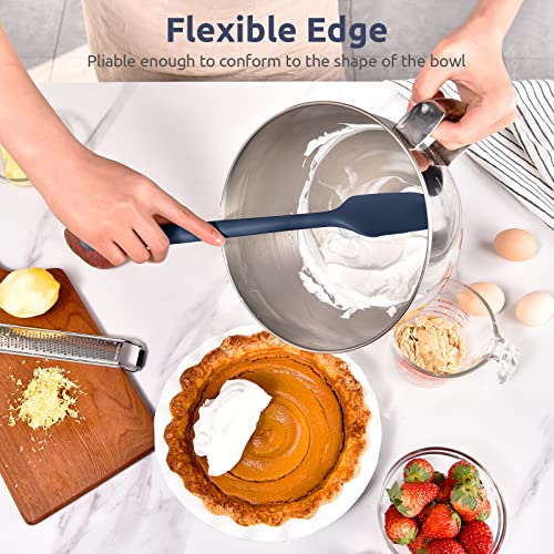 U-Taste 14in Extra Large Silicone Spatula, 600°F Heat Proof, Midnight Blue - color: Midnight Blue, size: 14 in (extra large spatula)
