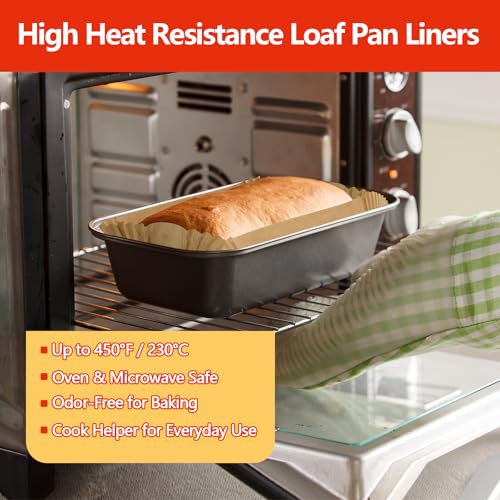 200 PCS Loaf Pan Liners, 9x5 Inch Loaf Pan Liners Baking Bread, Non-Stick Pre-Formed Parchment Paper for Bread Pan, Ideal Disposable Loaf Breads Liners - size: 9x5 Inch Rectangle