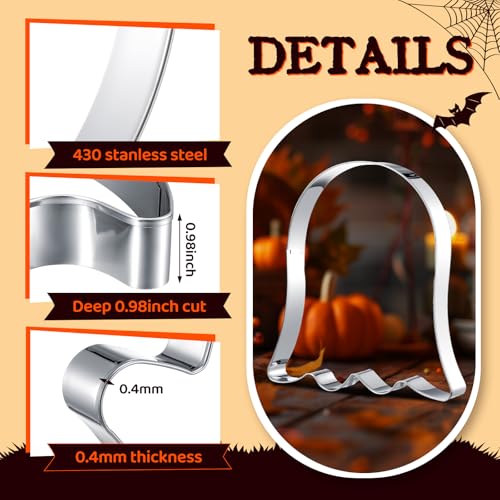Teenyyou 2 Pcs Extra Large 8" Halloween Cookie Cutters, Ghost Pattern - style: Ghost and Ghost