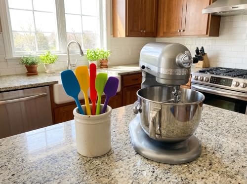 5PCS Silicone Rubber Spatula Set, VITUER Food Grade BPA-Free Spatulas for kitchen Use, Heat Resistant Spatula for Cooking & Baking, Dishwasher Safe (Pack of 2) - size: 13.5*11 (Pack of 2)