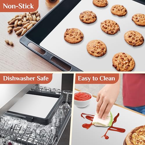 GTJ Silicone Baking Mat Roll, Reusable Baking Sheet Liners, 12 in x 6 ft - color: White, size: 72"L x 12"W