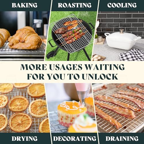 Cooling Racks 10 x14.75 in, Tight-Wire Stainless Steel Baking Rack 1-Pack - size: 10"x14.75"-1 Pack