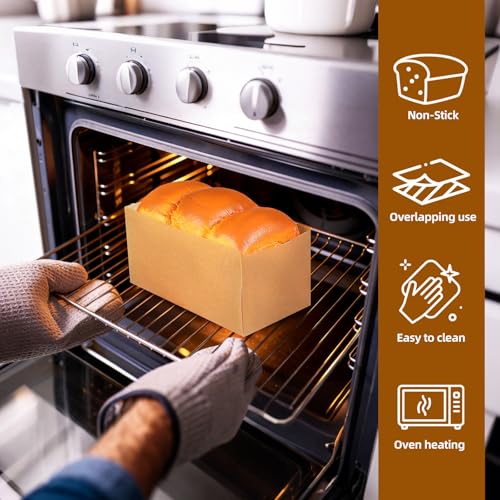 SHINEOFI 100 Pack Parchment Paper Loaf Pan Liners Nonstick Baking Sheets