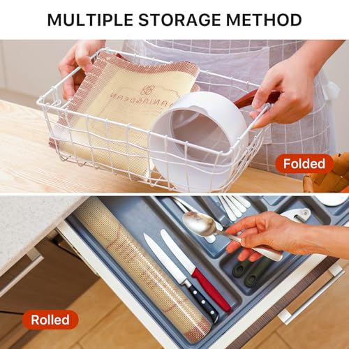 DANIA & DEAN Silicone Baking Mat, 28x20 Large Pastry Mat with Measurements - color: Red, size: 28"L x 20"W