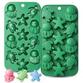 Sea Turtle Ice Cube Molds, Ocean Silicone Molds Sea Turtle Starfish Octopus Shaped Mould for Chocolate, Candy, Cupcake Decorations, Plaster Molds Resin Wax Making