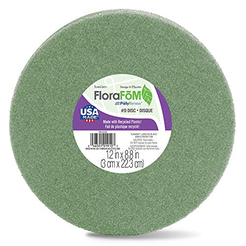 FloraCraft FloraFōM Disc 1.2 Inch x 8.8 Inch Green - size: 1.2" x 8.8", style: STYRO DISCS