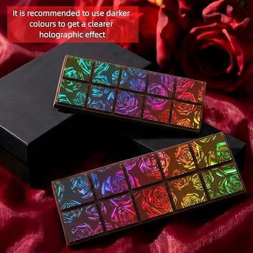 Holographic Chocolate Mold Silicone,Square,Rose - color: Rose, style: Square