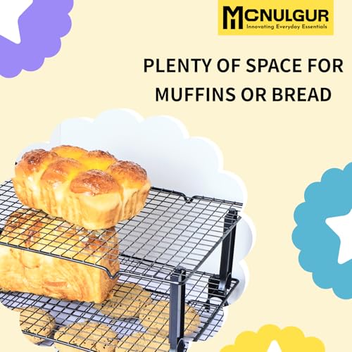 Wire Rack Stacker, Pack of 4 - Organize Your Baking with Space-Saving Ease (Black, Medium) - color: Black, size: Medium