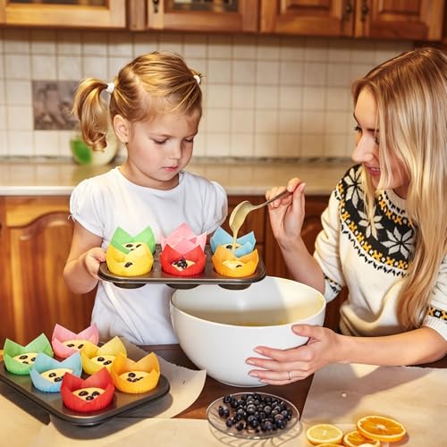 Ruisita 150 Pcs Mini Cupcake Liners Muffin Liners Baking Cups - color: Multicolor 1