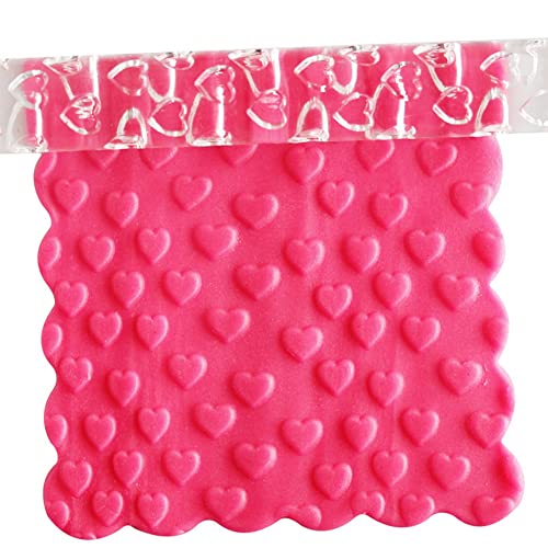 Acrylic Embossed Rolling Pin, Food Safe Lightweight Textured Dough Roller for Baking Pastry Clear Acrylic 6.3 x 0.4 Inch with Comfortable Grip and 28 Patterns - size: 51016Love