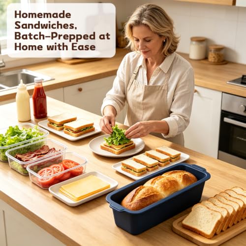 Silicone Long Bread Loaf Pan: 12x4.2x4.5 Inch Homemade Sandwich Baking Mold - color: Gray, size: 12 x 4.2 Inches