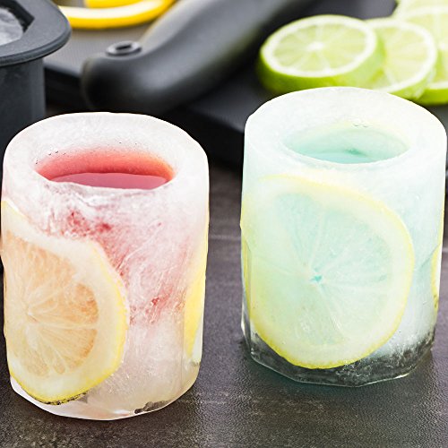Restaurantware Black Silicone Ice Mold, 4.8 x 2.5 In - size: 1.75" Shot Glass - 4 Mold