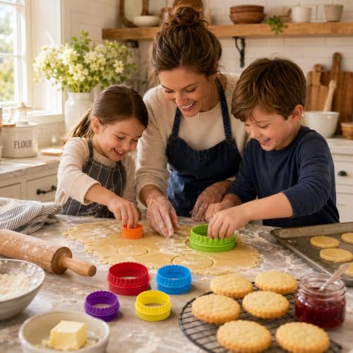 Mrs. Anderson’s Baking Double-Sided Graduated Cookie Biscuit Cutters, BPA-Free, Round, Set of 6 Graduated Sizes - size: Set of 6, Cookie Cutters