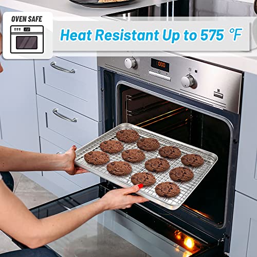 TeamFar Cooling Rack, 11.75”x9” Stainless Steel Baking Grid Wire Rack - size: 11.75 x 9-Inch