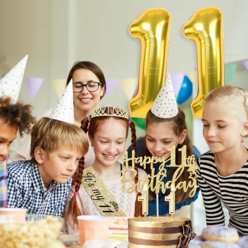 YeohJoy Gold 11th Birthday Decorations for Girls - style: 11th