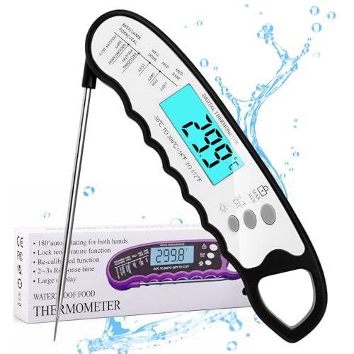 COOLMI Digital Meat Thermometer for Cooking, 2-4 Sec, Waterproof - color: Classic Model-Black