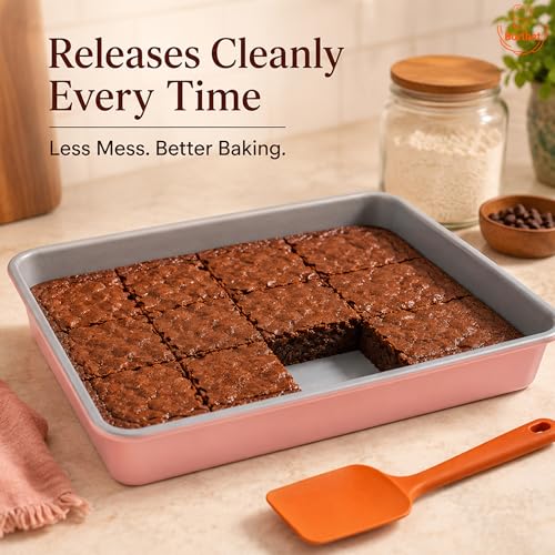 9x13 Cake Baking Pan, Heavy Duty 2.5" Deep Lasagna Pan Nonstick