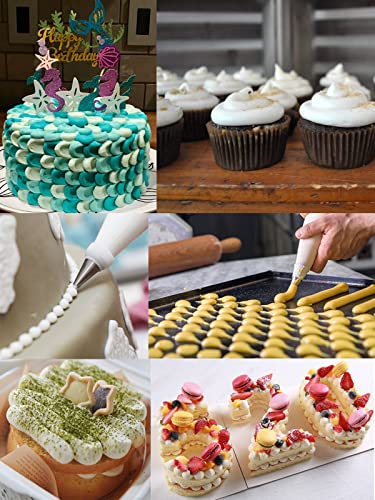 Macaron Piping Tips Set, 5 Large Round Icing Tips for Cake Baking Supplies - color: G