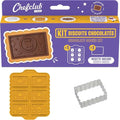 Chefclub kids - Chocolate Biscuits Kit - chocolate silicone mould - rectangular cookie cutter