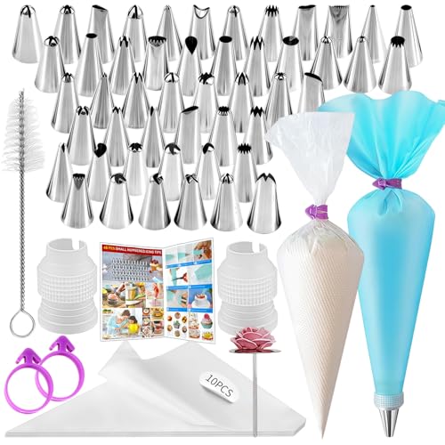 Piping Tips Set 65pcs Stainless Steel Cake Decorating Kit