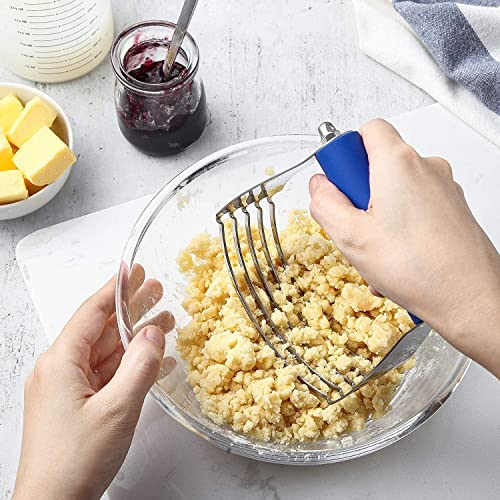 Spring Chef Large Dough Blender For Baking - Pro Pastry Blender - Sapphire - color: Sapphire, size: 4" Large