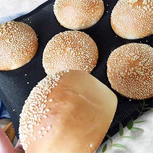 Dioycli Hamburger Bun Pan Silicone Muffin Pans for Baking, 8-Cavity - size: 8 Standard Cavities