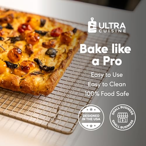 Ultra Cuisine Durable Cooling Rack for Cooking and Baking - 11.5" x 16.5" - size: 11.5" x 16.5" 1-Pack