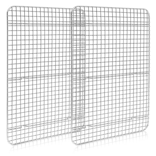Homikit Stainless Steel Large Cooling Racks Set, 15.3x11.3 Inch, Rust Free - size: 15.3" x 11.3"