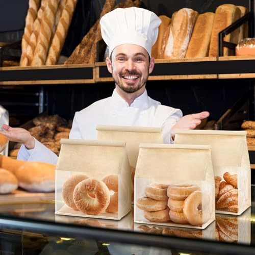 Ohuimrt Paper Bread Bags for Homemade Breads, 50 PCS, 11" x 8.7" x 4.3" - size: 11 x 8.7 x 4.3 inch