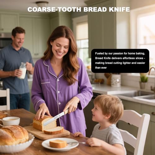 2-Pack Bread Knife & Bread Lame Set: 10" Premium Stainless Steel Serrated Knives Blade with Wood Handle for Homemade Bread, Sourdough Tomato, Bagel + Dough Scoring Tool for Razor Sharp Carving - size: 10 inches