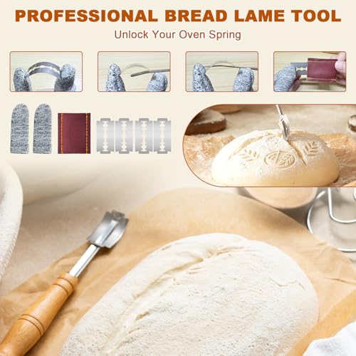 Sourdough Starter Kit with Sourdough Jar & Baking Supplies for Beginner - color: Orange