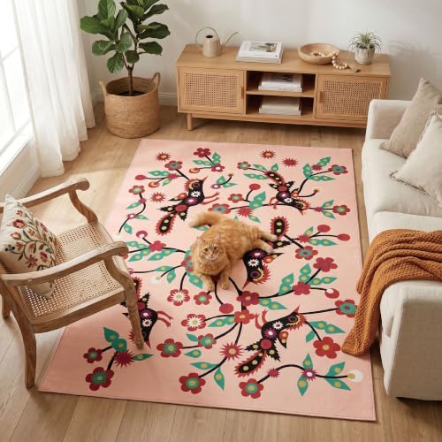 4x6 Magpie Area Rug, Soft Low Pile - color: Magpie, size: 4' x 6' (Rectangular)