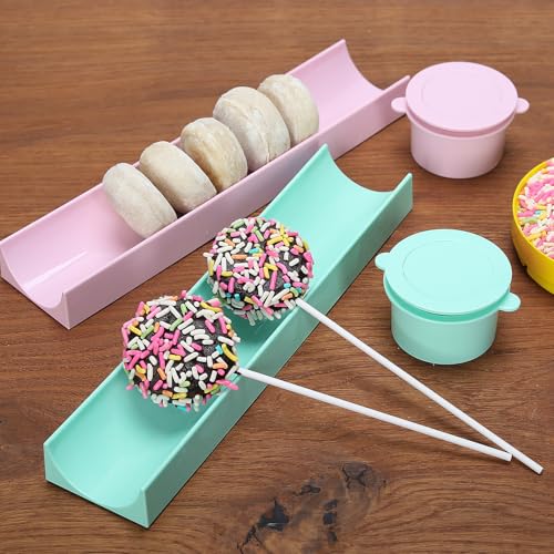 Round Cake Pop Mold Set with 9in Tray and Sticks- Blue - color: Blue（Round ）