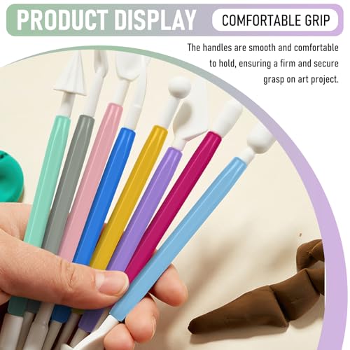 18PCS Double Ended Clay Sculpting Tools Set for Air Dry Polymer Clay Craft