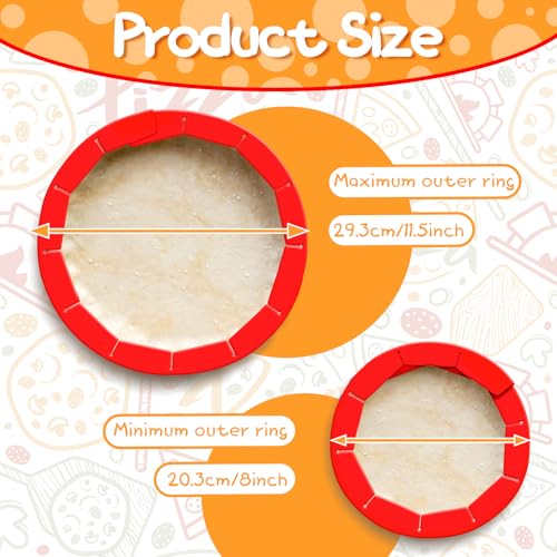 Adjustable Silicone Pie Crust Shield, Reusable for Baking - color: Red