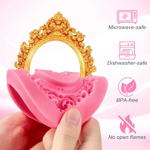 4 Pcs Photo Frame Silicone Molds, Various Sizes