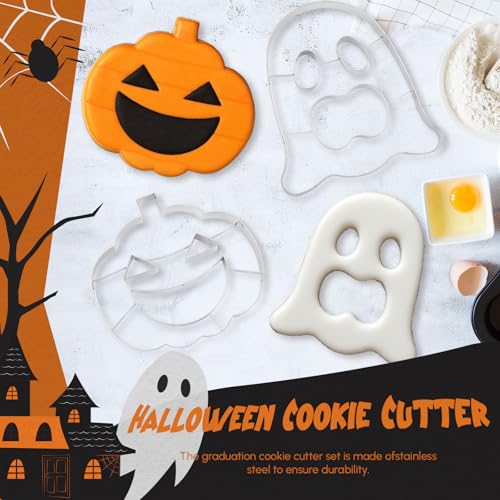Teenyyou 2 Pcs Extra Large 8" Halloween Cookie Cutters, Ghost & Pumpkin - style: Ghost and Pumpkin
