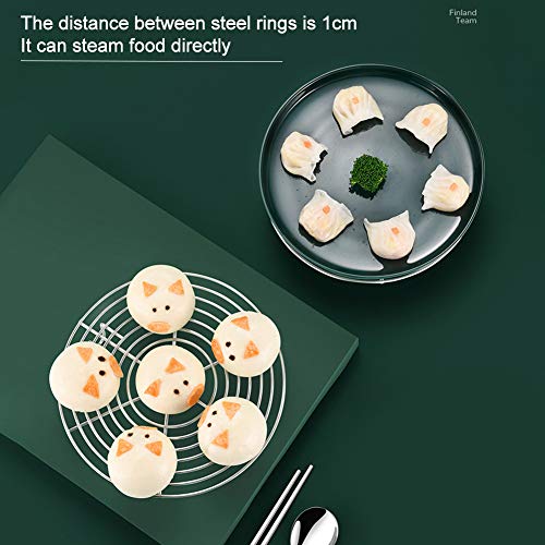 Round Steamer Rack, 304 Stainless Steel Cooling Rack, 6.3 x 1.57 Inch - size: 6.3x1.57inch