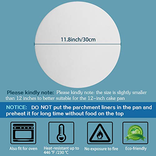 BYKITCHEN 12 Inch Round Parchment Paper for Springform Pan, Pizza Pan - size: 12inch